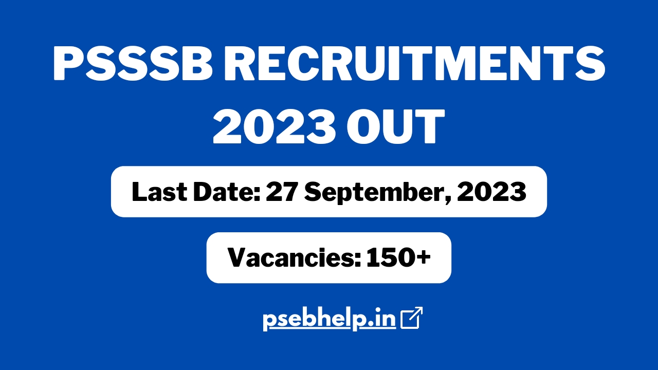 psssb recruitments 2023