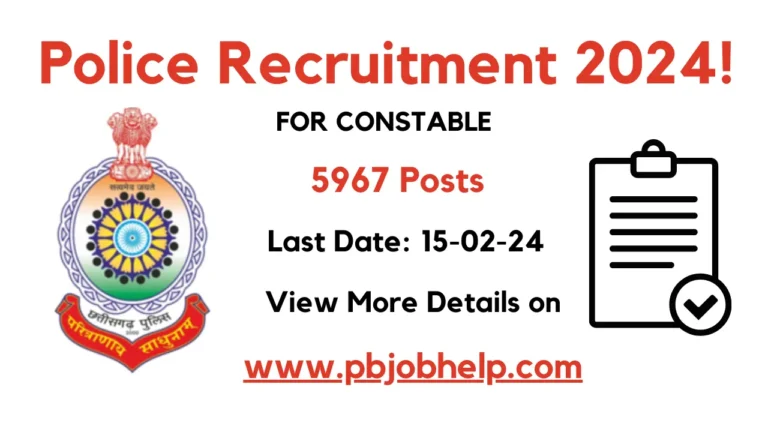 Chhattisgarh Police Constable Recruitment 2024